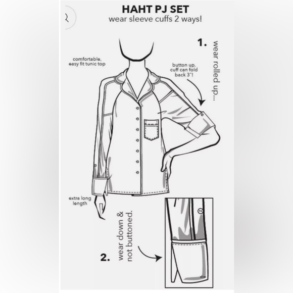 We are HAH Satin PJ Set NWT, in Flock 2gether Noir Black & Red Floral Size XXL - Picture 10 of 11